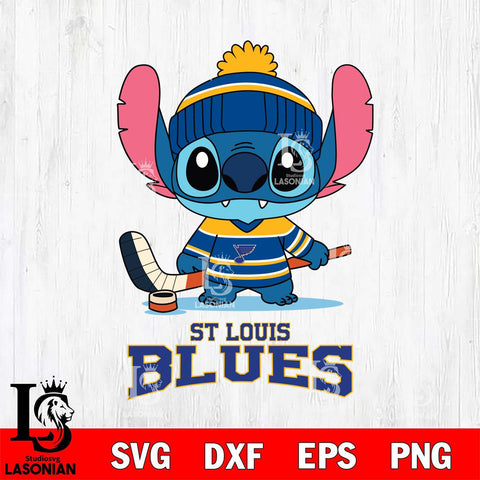 St Louis Blues Stitch Sport NHL Hockey SVG DXF EPS PNG FILE,NHL File Cut,Disney Digital Download,Instant Download, Silhouette