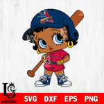 St Louis Cardinals Betty Boop MLB 2 Svg Eps Dxf Png File, MLB svg, Digital Download, Instant Download