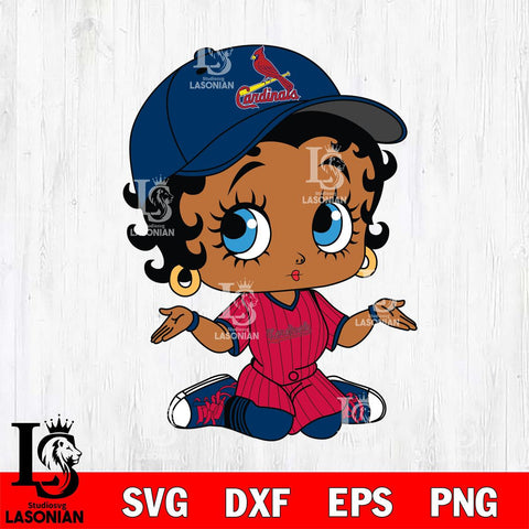 St Louis Cardinals Betty Boop MLB 6 Svg Eps Dxf Png File, MLB svg, Digital Download, Instant Download