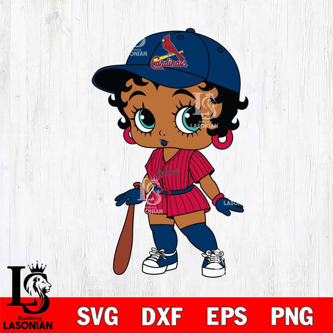 St Louis Cardinals Betty Boop MLB 7 Svg Eps Dxf Png File, MLB svg, Digital Download, Instant Download
