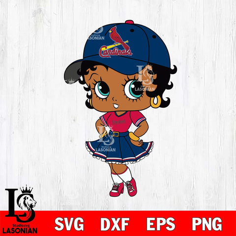 St Louis Cardinals Betty Boop MLB 8 Svg Eps Dxf Png File, MLB svg, Digital Download, Instant Download