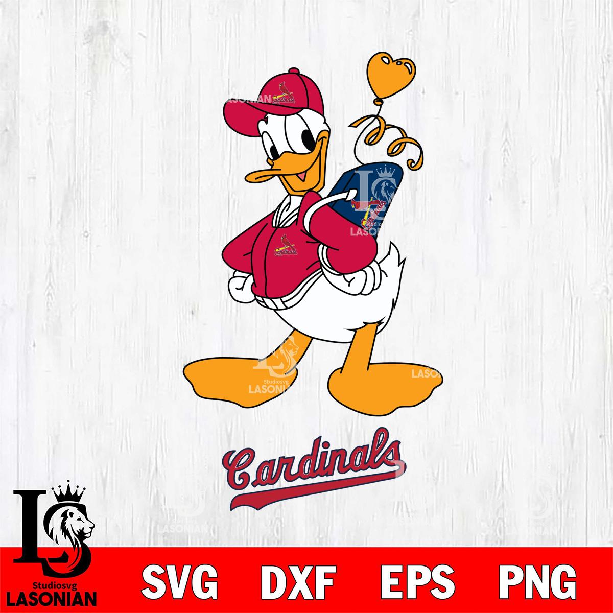 St Louis Cardinals Donald Duck Heart Baseball – lasoniansvg