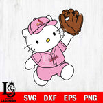 St Louis Cardinals Hello Kitty Pink throw baseball SVG DXF EPS PNG FILE, MLB File Cut,Hello Kitty Digital Download,Instant Download, Silhouette