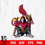 St Louis Cardinals MLB Jason Voorhees Halloween SVG Svg Eps Dxf Png File, Digital Download, Instant Download