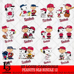 St Louis Cardinals Peanuts MLB Bundle 12 Svg Eps Dxf Png File,Bundle MLB File Cut,Digital Download,Instant Download,MLB Svg Files