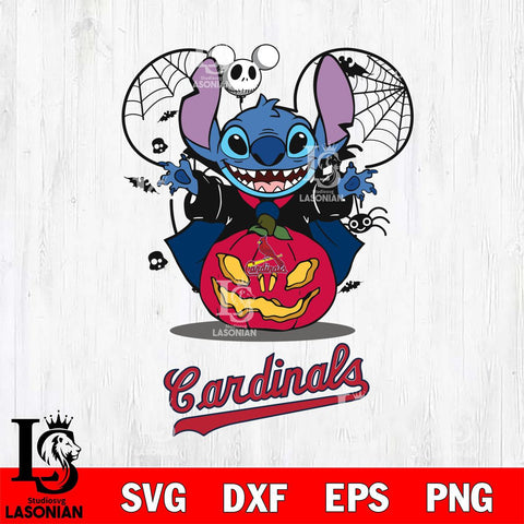 St Louis Cardinals Stitch Horror Halloween Svg Eps Dxf Png File, Digital Download, Instant Download
