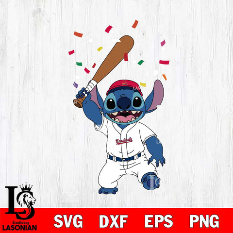St Louis Cardinals Stitch baseball celebrate SVG DXF EPS PNG FILE, MLB File Cut, Digital Download,Instant Download, Silhouette, Stitch Cricut