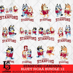 Stanford Cardinal Bluey Dace Mode NCAA Bundle 12 SVG Eps Dxf Png File, Digital Download, Instant Download