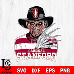 Stanford Cardinal Freddy Krueger Horror Halloween Svg Eps Dxf Png File, NCAA svg, Digital Download, Instant Download