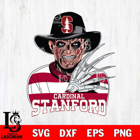 Stanford Cardinal Freddy Krueger Horror Halloween Svg Eps Dxf Png File, NCAA svg, Digital Download, Instant Download