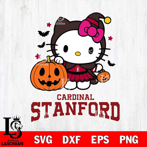 Stanford Cardinal Hello Kitty Horror 1 Svg Eps Dxf Png File, Digital Download