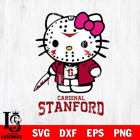 Stanford Cardinal Hello Kitty Horror 3 Svg Eps Dxf Png File, Digital Download