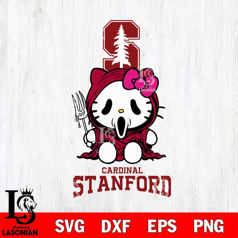 Stanford Cardinal Hello Kitty Horror 4 Svg Eps Dxf Png File, Digital Download