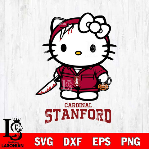 Stanford Cardinal Hello Kitty Horror 5 Svg Eps Dxf Png File, Digital Download