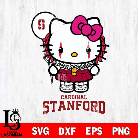 Stanford Cardinal Hello Kitty Horror 7 Svg Eps Dxf Png File, Digital Download