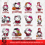 Stanford Cardinal Hello Kitty Horror NCAA Bundle 12 SVG Svg Eps Dxf Png File, Digital Download