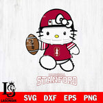 Stanford Cardinal Hello Kitty NCAA 4 Svg Eps Dxf Png File, Digital Download, Instant Download
