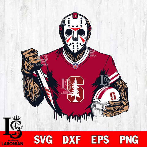 Stanford Cardinal Jason Voorhees Horror 5 Svg Eps Dxf Png File, NCAA svg, Digital Download, Instant Download