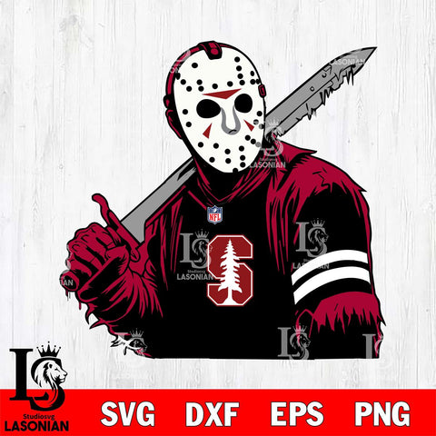 Stanford Cardinal Jason Voorhees Horror 7 Svg Eps Dxf Png File, NCAA svg, Digital Download, Instant Download