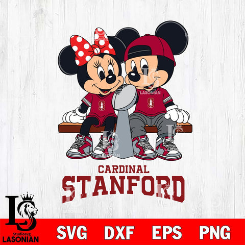 Stanford Cardinal Mickey And Minnie Football Champions Svg Eps Dxf Png File, NCAA svg , Digital Download , Instant Download, Cricut File