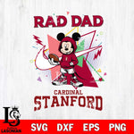 Stanford Cardinal Mickey Wearing Hoodie Rad Dad SVG DXF EPS PNG FILE, NCAA File Cut,Digital Download,Instant Download