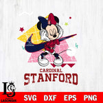 Stanford Cardinal Minnie Mouse Dancing SVG DXF EPS PNG FILE, NCAA File Cut,Digital Download,Instant Download
