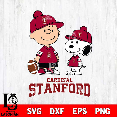 Stanford Cardinal Peanuts Snoopy Friends Football SVG DXF EPS PNG FILE,Snoopy File Cut, NCAA Digital Download,Instant Download,Christmas Silhouette