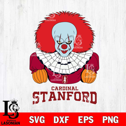 Stanford Cardinal Pennywise Horror Sport 3 Svg Eps Dxf Png File, Digital Download