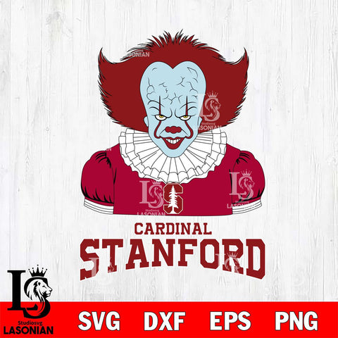 Stanford Cardinal Pennywise Horror Sport 5 Svg Eps Dxf Png File, Digital Download