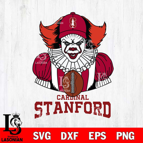 Stanford Cardinal Pennywise Horror Sport 9 Svg Eps Dxf Png File, Digital Download