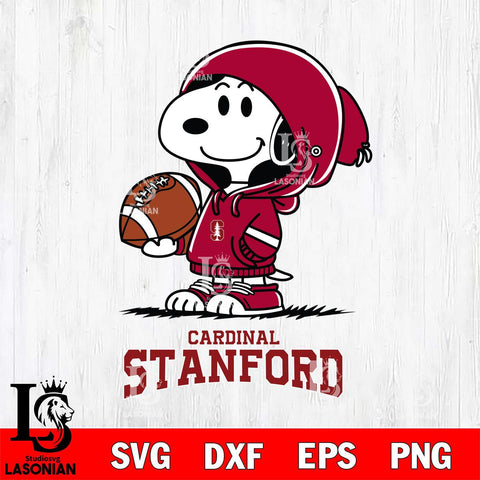Stanford Cardinal Snoopy Football Svg Eps Dxf Png File, NCAA svg , Digital Download , Instant Download, Cricut File