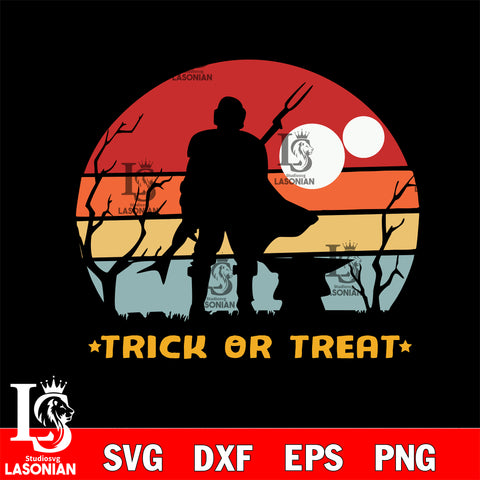 Star Wars Halloween svg, Disney Halloween svg, Mandalorian Trick or Treat 3 Svg Eps Dxf Png File, Digital Download, Instant Download