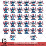 Stitch Christmas NFL ALL TEAM Svg Eps Dxf Png File, Digital Download, Instant Download