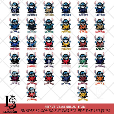 Stitch Ghost NHL Svg Eps Dxf Png File,Bundle NHL svg, Digital Download, Instant Download