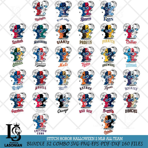 Stitch Horor Halloween 2 MLB Svg Eps Dxf Png File, Digital Download, Instant Download