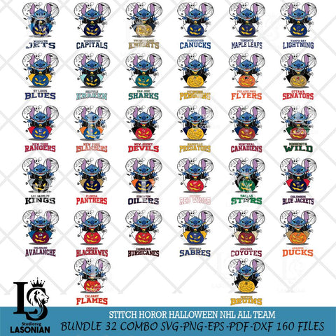 Stitch Horor Halloween NHL Svg Eps Dxf Png File, Digital Download, Instant Download