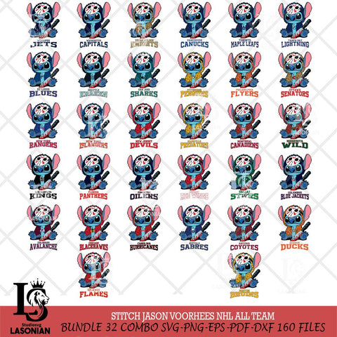 Stitch Jason Voorhees NHL Svg Eps Dxf Png File,Bundle NHL svg, Digital Download, Instant Download