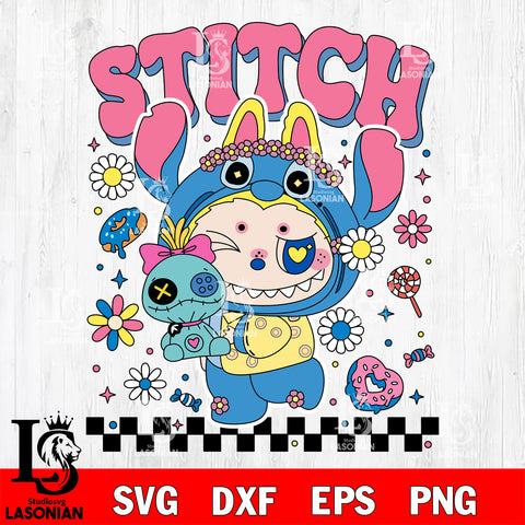 Stitch Labubu Halloween SVG DXF EPS PNG FILE, Halloween File Cut, Digital Download,Instant Download, Silhouette,Horror Cricut