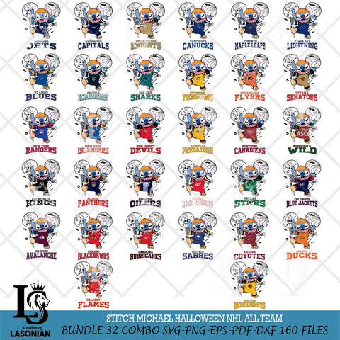 Stitch Michael Halloween NHL Svg Eps Dxf Png File, Digital Download, Instant Download
