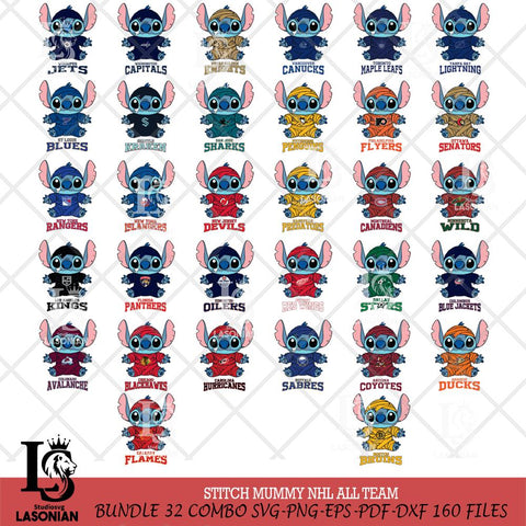 Stitch Mummy NHL Svg Eps Dxf Png File,Bundle NHL svg, Digital Download, Instant Download
