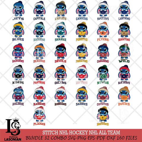 Stitch NHL Hockey Big Bundle SVG DXF EPS PNG FILE,NHL Bundle File Cut,Disney Digital Download,Instant Download, Silhouette