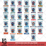Stitch Rad Dad NFL SVG DXF EPS PNG FILE, BIG BUNDLE Disney Father day File Cut,Digital Download,Instant Download,Disney Svg Files