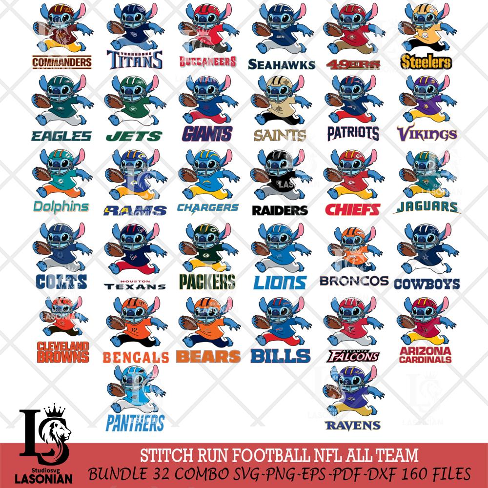 Stitch Run Football NFL – lasoniansvg