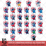 Stitch Santa Christmas NBA ALL TEAM SVG DXF EPS PNG file, Cut file cricut, Instant Download