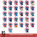 Stitch Santa Christmas NFL ALL TEAM Svg Eps Dxf Png File, Digital Download, Instant Download