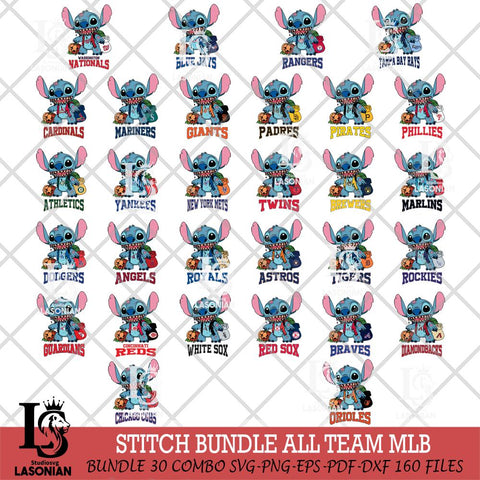 Stitch Zombie MLB Svg Eps Dxf Png File, Bundle MLB svg, Digital Download, Instant Download