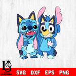 Stitch and Bluey Matching Svg Eps Dxf Png File, Digital Download, Instant Download