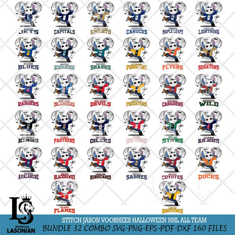 Stitch jason voorhees Halloween NHL Svg Eps Dxf Png File, Digital Download, Instant Download