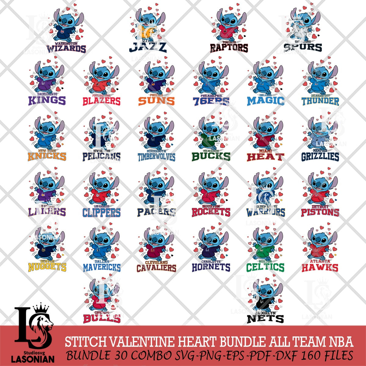 Stitch jumping NBA File cut , Criucut , Digital Download, NBA SVG DXF ...