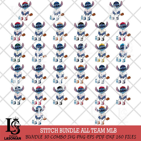 Stitch resting MLB SVG DXF EPS PNG FILE, Big bundle MLB File Cut, Digital Download,Instant Download, Silhouette, Cricut